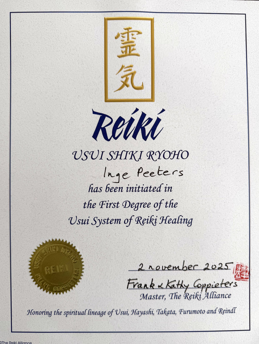 Certificaat Reiki 1